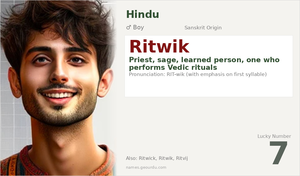 Ritwik Name Meaning and Details