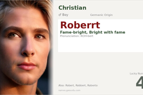 Roberrt/Robert Name Meaning — Germanic Origin, Boy Name & History (2025)
