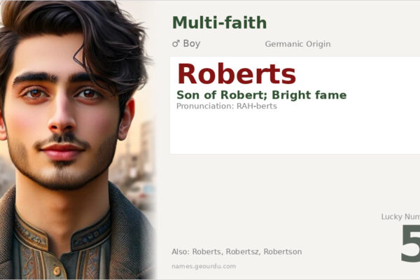 Roberts Name Meaning — Origin, Gender & Details (2025)