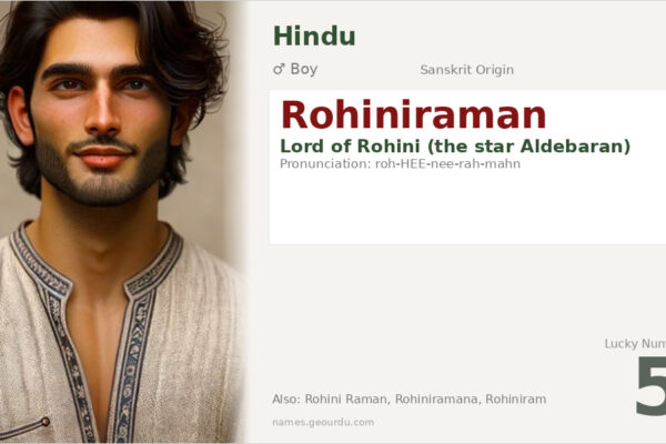 Rohiniraman Meaning — Sanskrit Origin, Hindu Boy Name & Details (2025)
