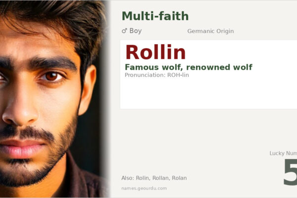 Rollin Name Meaning — Germanic Origin, Boy Name & Details (2025)