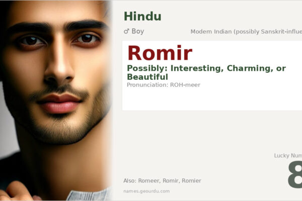 Romir Name Meaning — Origin, Gender & Details (2025)