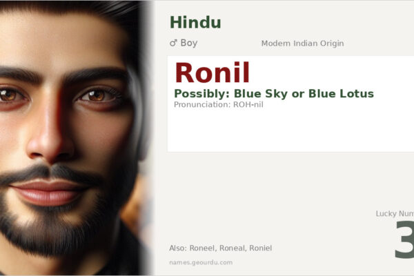 Ronil Name Meaning — Origin, Gender & Details (2025)