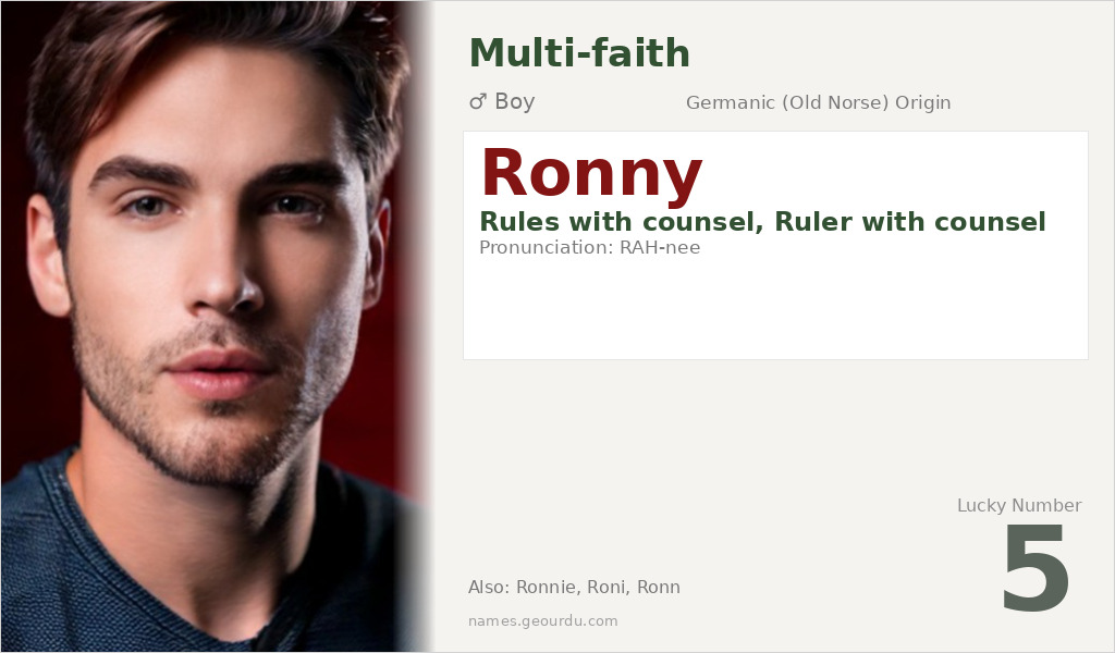 Ronny Name Meaning and Details