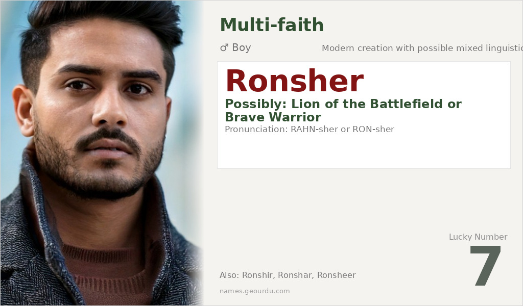 Ronsher Name Meaning and Details