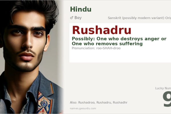 Rushadru Name Meaning — Origin, Gender & Details (2025)