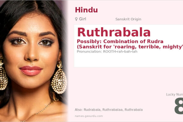 Ruthrabala Name Meaning — Sanskrit Origin, Hindu Girl Name & Details