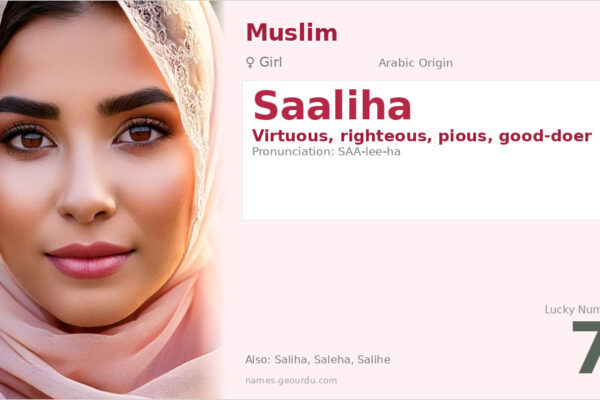 Saaliha Name Meaning — Arabic Origin, Girl Name & Islamic Significance (2025)