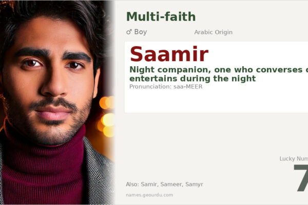 Saamir Name Meaning — Arabic Origin, Boy Name & Details (2025)