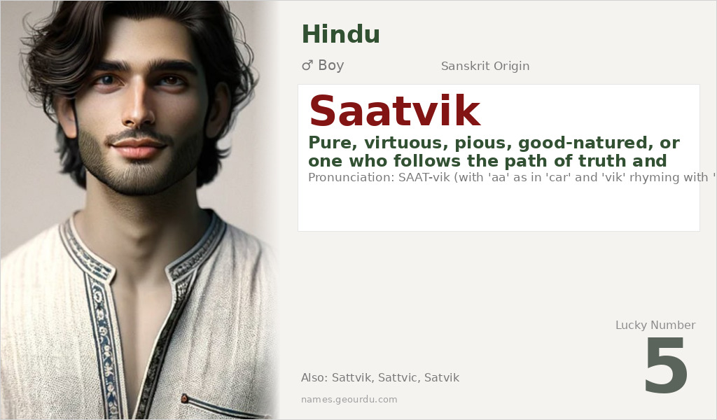 Saatvik Name Meaning and Details