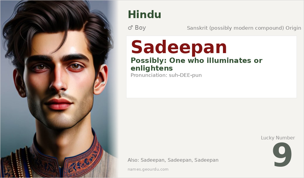Sadeepan Name Meaning and Details