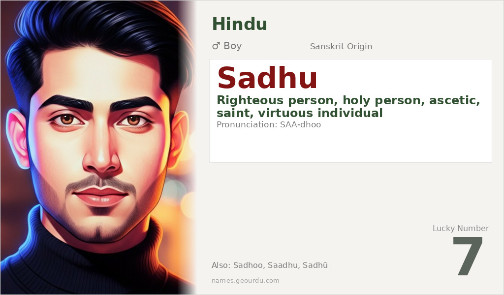 Sadhu Name Meaning and Details
