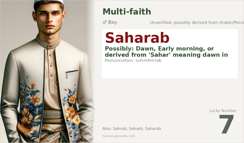 Saharab Name Meaning and Details