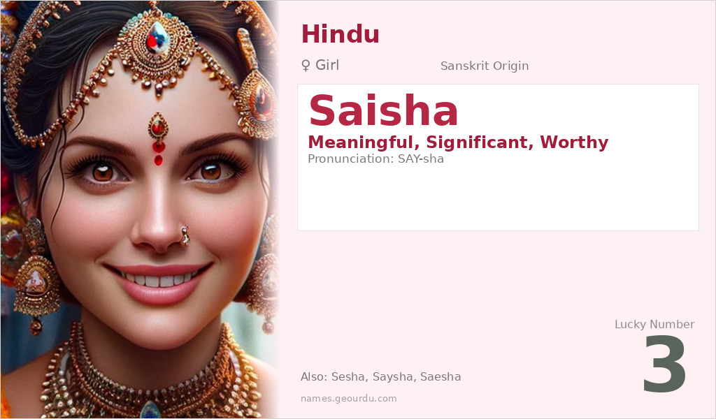 Saisha Name Meaning and Details
