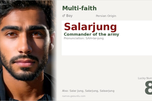 Salarjung Name Meaning — Persian Origin, Boy Name & Historical Significance (2025)