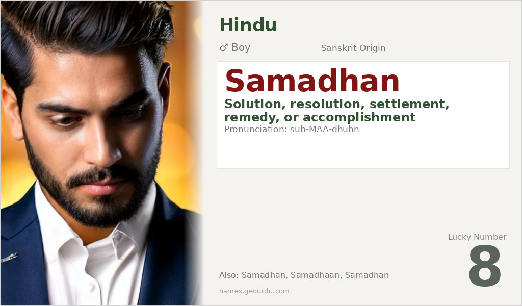 Samadhan Name Meaning and Details