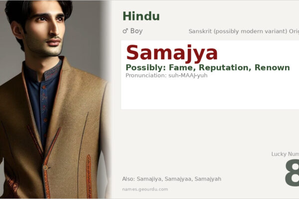 Samajya Name Meaning — Origin, Gender & Details (2025)