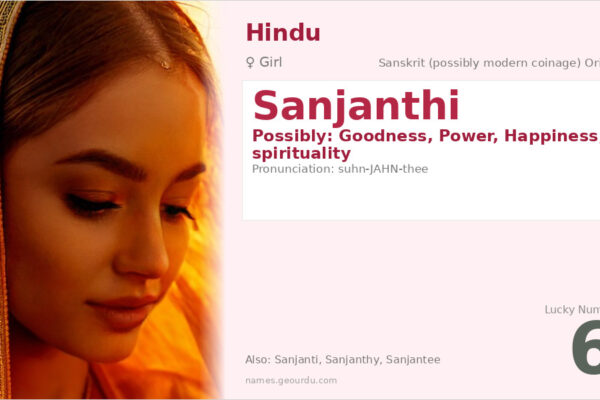 Sanjanthi Name Meaning — Origin, Gender & Details (2025)