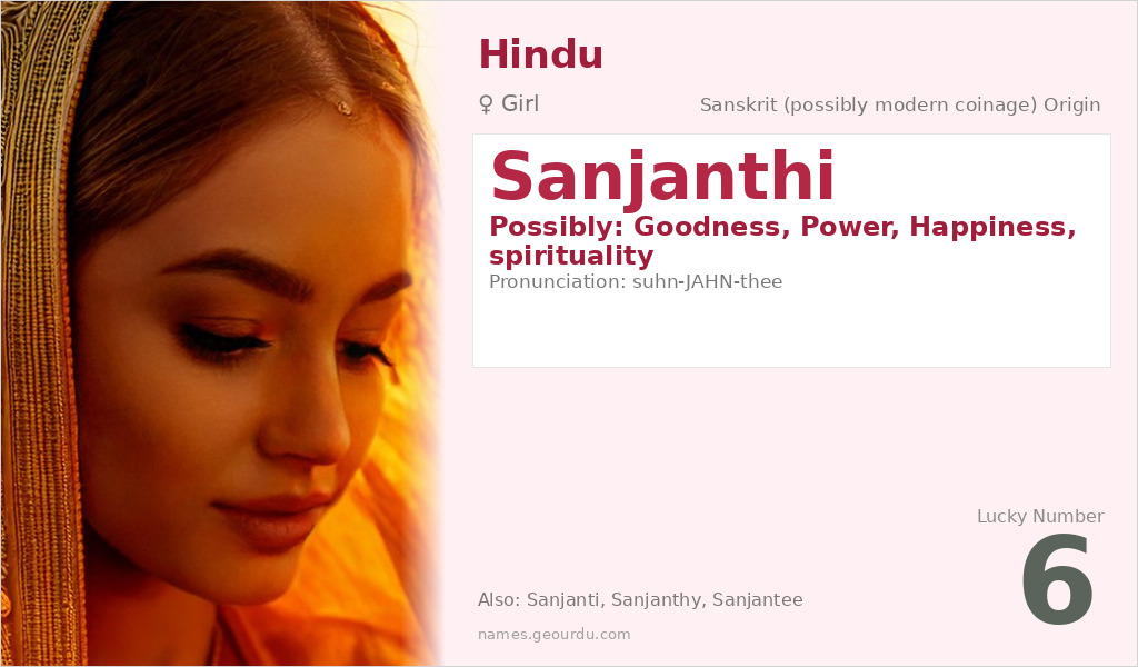 Sanjanthi Name Meaning and Details