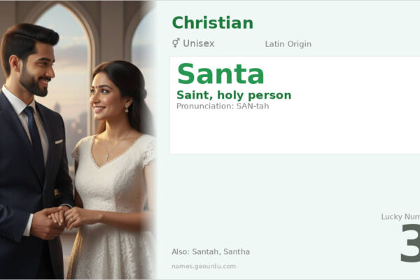 Santa Name Meaning — Latin Origin, Gender & Details (2025)
