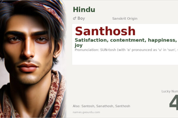 Santhosh Name Meaning — Sanskrit Origin, Boy Name & Details (2025)