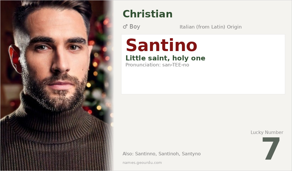Santino Name Meaning and Details