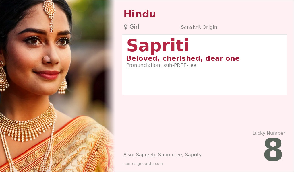 Sapriti Name Meaning and Details