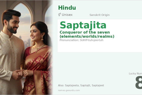 Saptajita Name Meaning — Sanskrit Origin, Gender & Details (2025)
