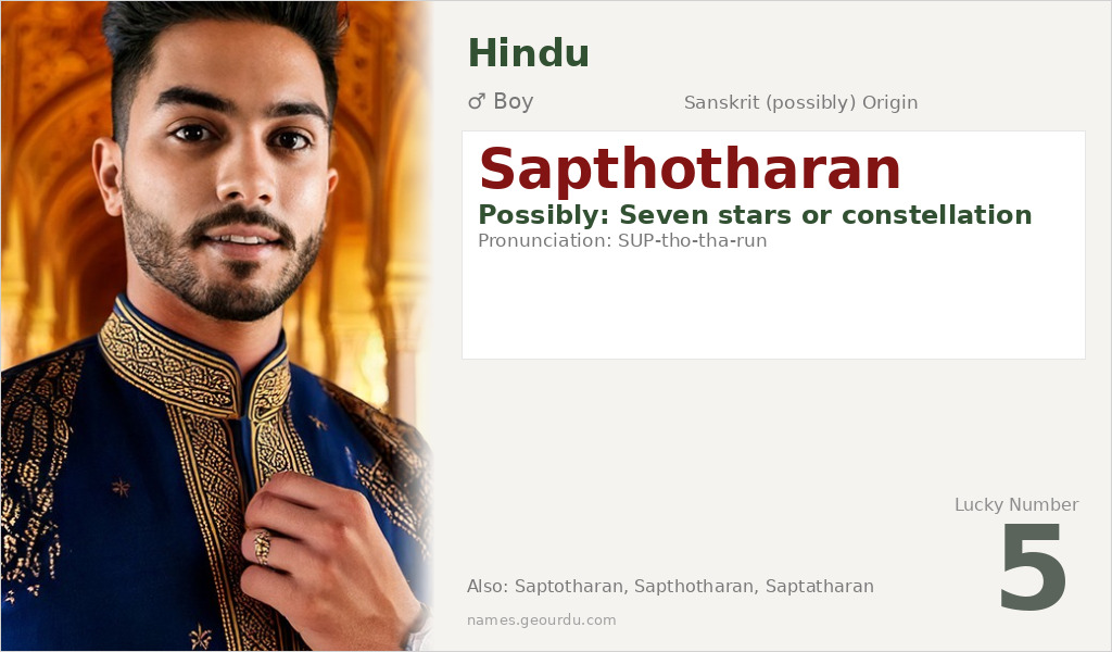 Sapthotharan Name Meaning and Details