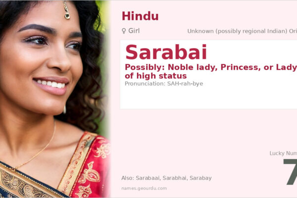 Sarabai Name Meaning — Origin, Gender & Details (2025)