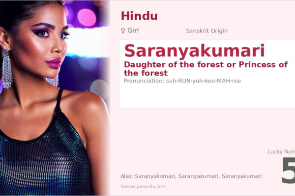 Saranyakumari Meaning — Sanskrit Origin, Girl Name & Details (2025)