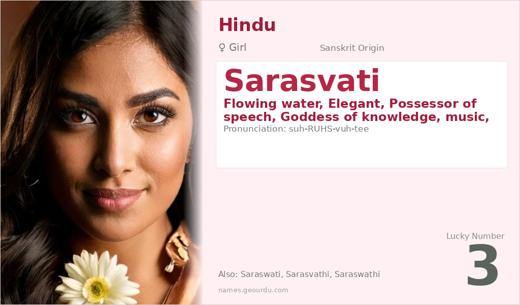 Sarasvati Name Meaning and Details