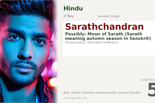Sarathchandran Meaning — Origin, Gender & Details (2025)