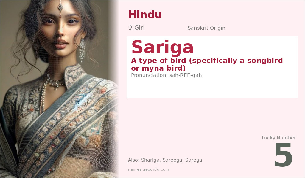 Sariga Name Meaning and Details