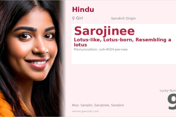 Sarojinee Meaning — Lotus-like, Origin & Details (2025)