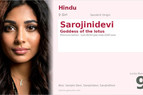 Sarojinidevi Meaning — Origin, Gender & Details (2025)