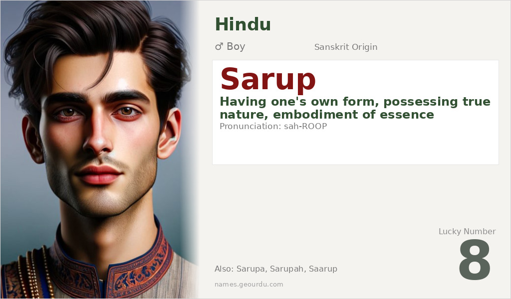 Sarup Name Meaning and Details