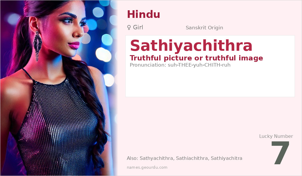Sathiyachithra Name Meaning and Details