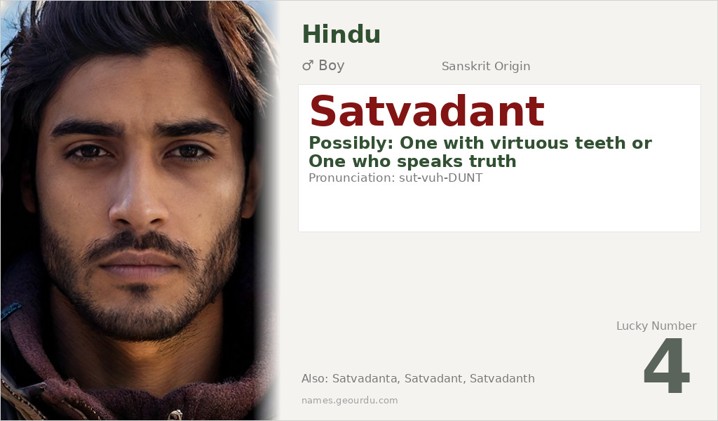 Satvadant Name Meaning and Details