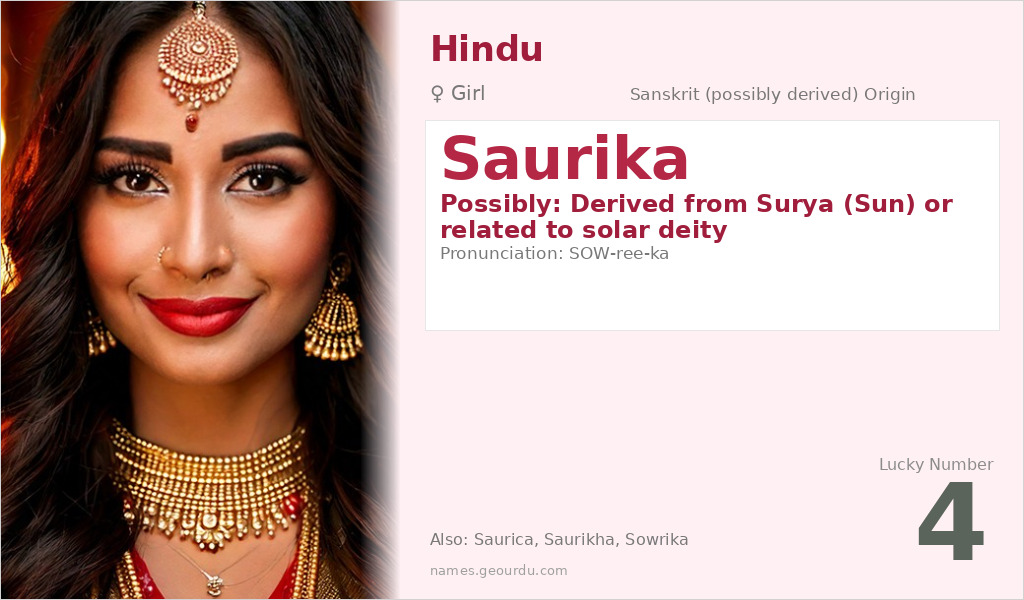 Saurika Name Meaning and Details
