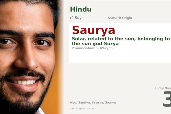 Saurya Name Meaning — Solar Origin, Hindu Boy Name & Details (2025)