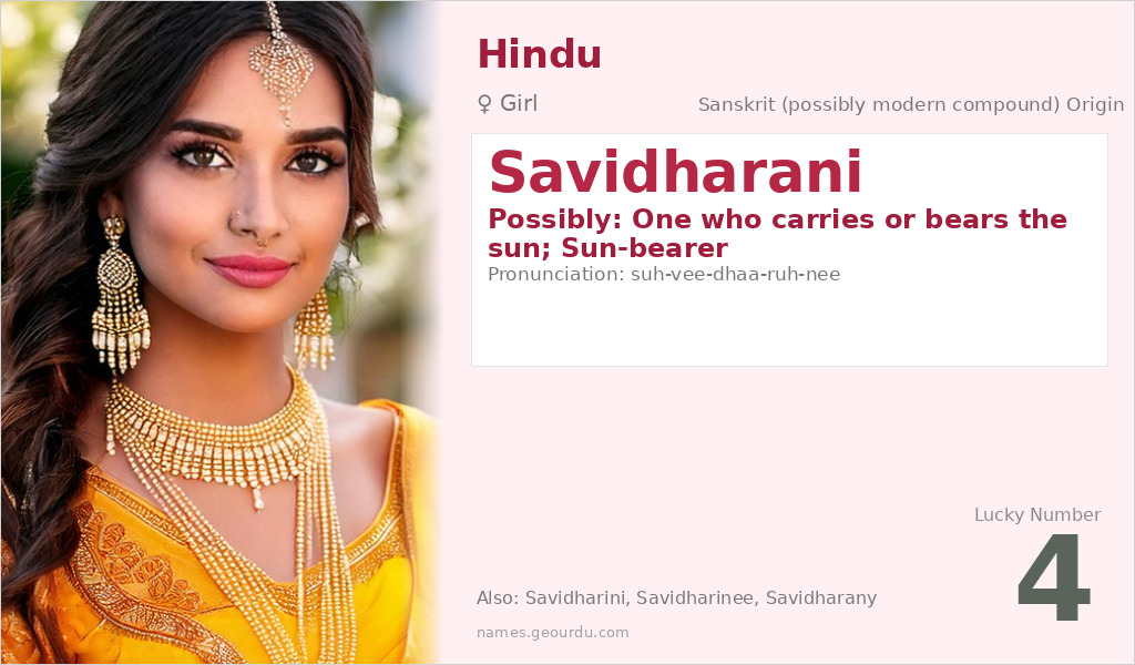 Savidharani Name Meaning and Details
