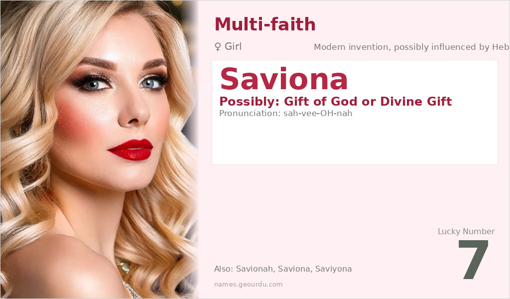 Saviona Name Meaning and Details