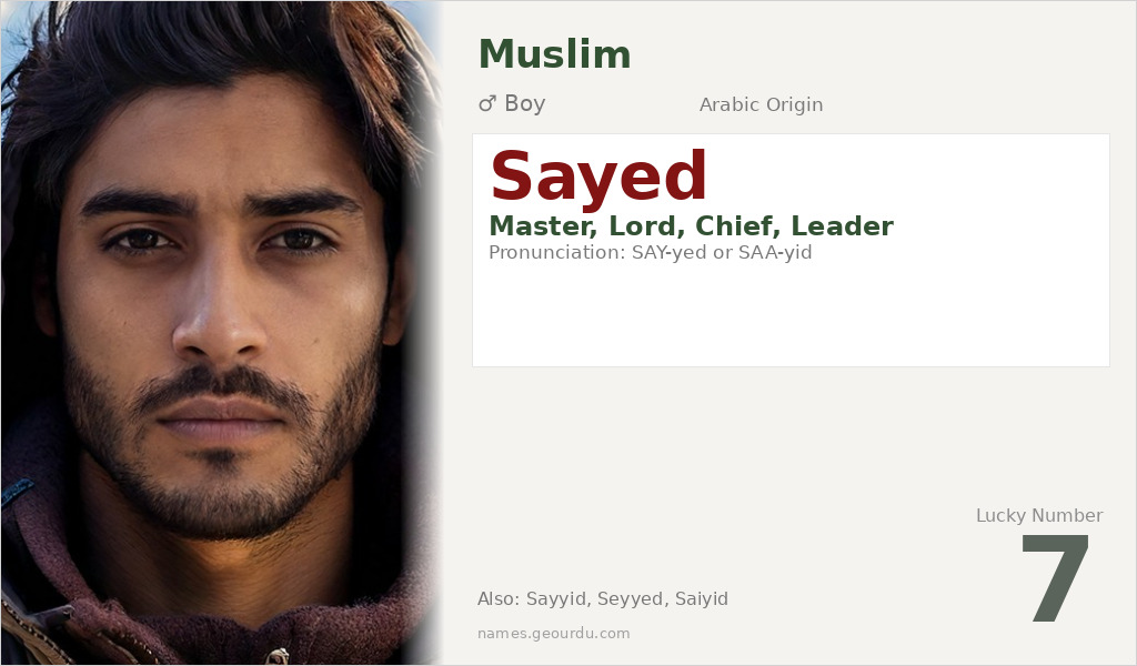Sayed Name Meaning and Details