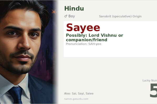 Sayee Name Meaning — Origin, Gender & Details (2025)