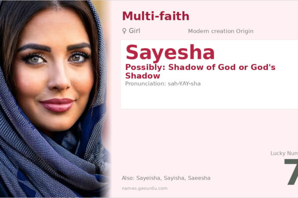 Sayesha Name Meaning — Origin, Gender & Details (2025)