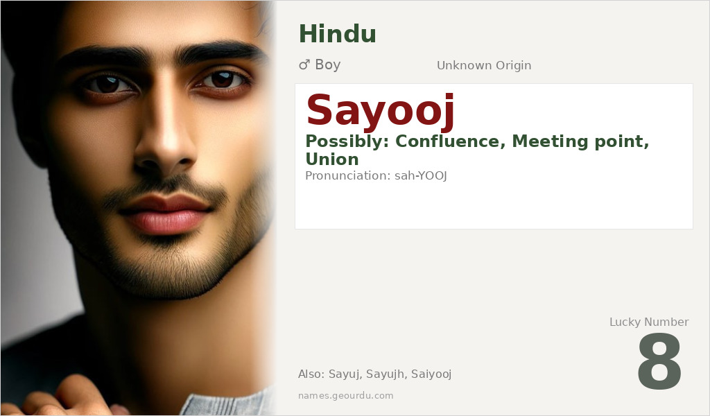 Sayooj Name Meaning and Details