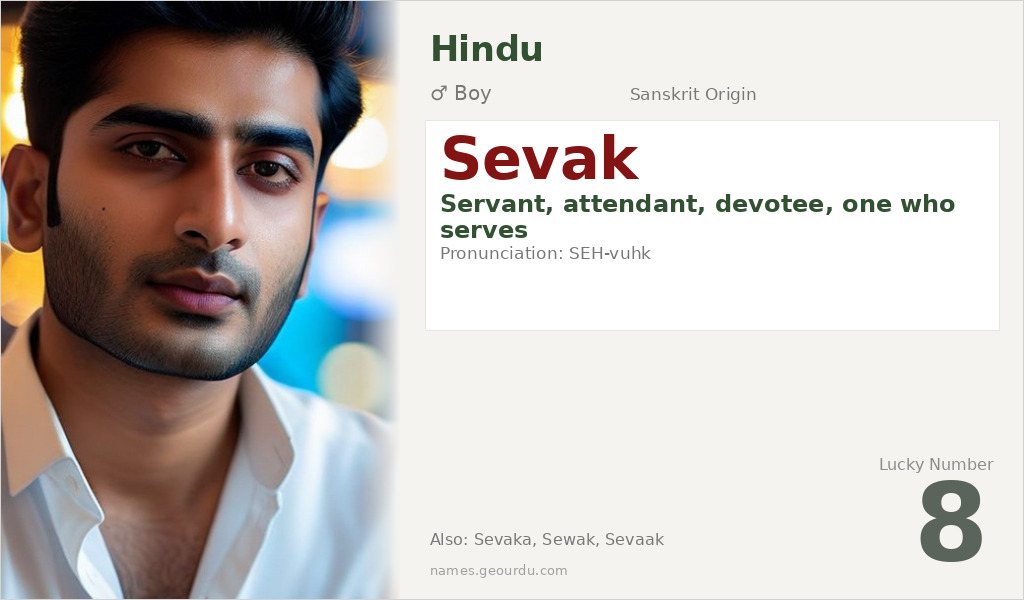 Sevak Name Meaning and Details
