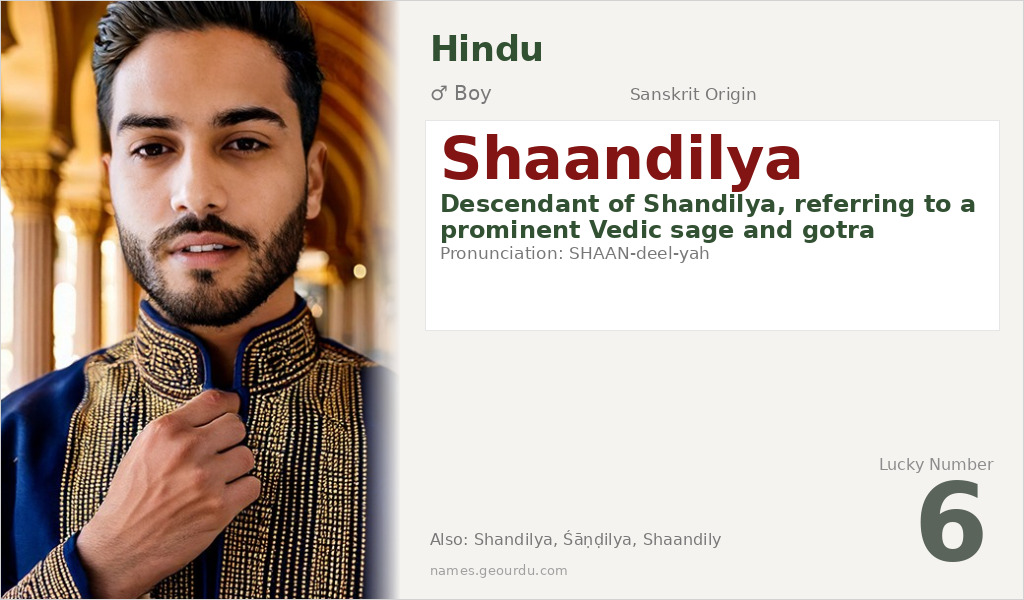 Shaandilya Name Meaning and Details
