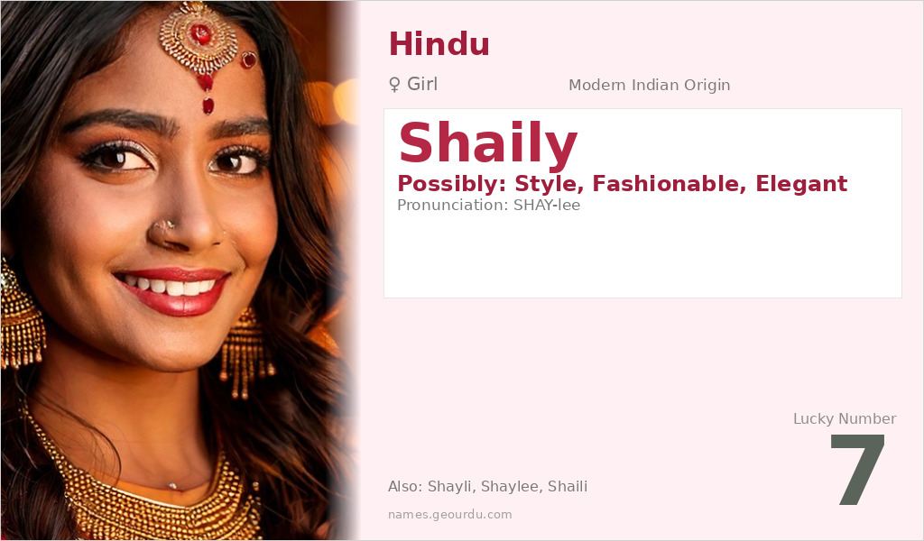 Shaily Name Meaning and Details